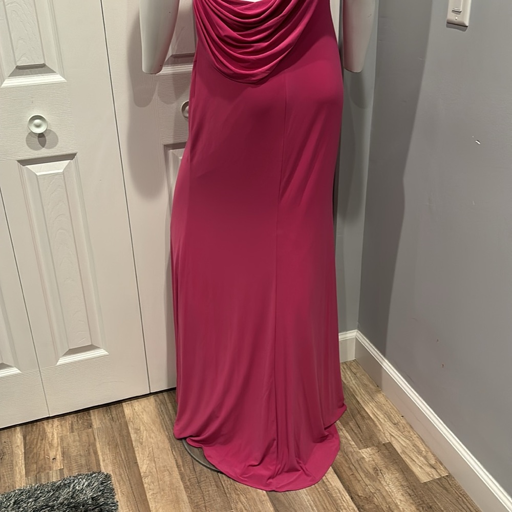 NWOT Ieena for Mac Duggal drape back gown - Picture 12 of 13